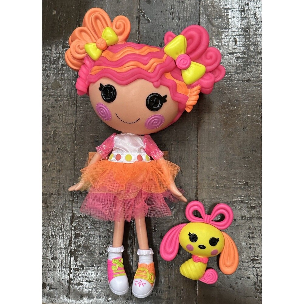 Lalaloopsy Sweetie Candy Ribbon 13” Doll Taffy Candy Pet Dog Outfit Shoes 2014